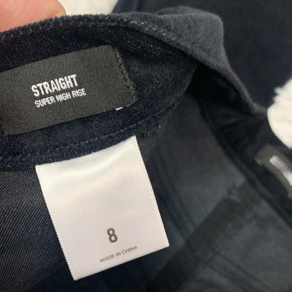 Express Black Velvet Super High Rise Straight Pant- NWT - Picture 14 of 16